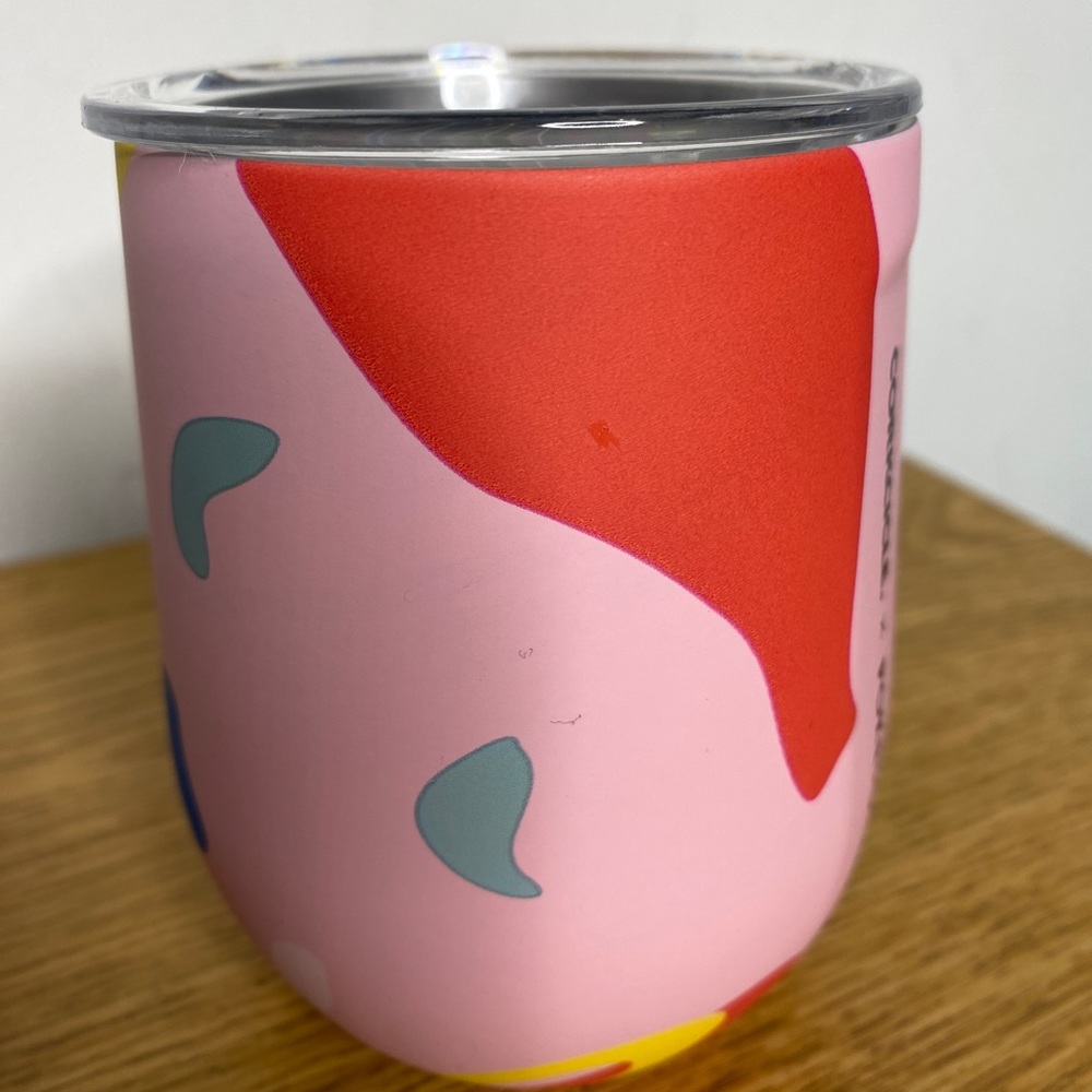 Corkcicle x Poketo NWT Stemless Triple Insulated Wine Glass Drinkware Pink Party
